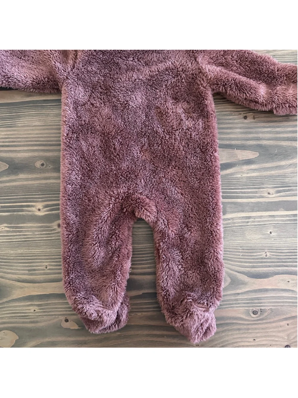 Carters Brown Bear Footie 6M Fleece Hooded Zip Pajamas Baby Unisex